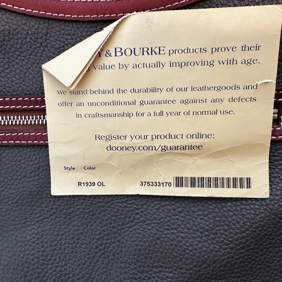 Dooney & Bourke Olive Pebbled Leather Shoulder Bag - Picture 12 of 14